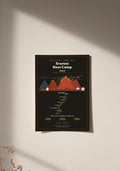 Everest Base Camp Trek Map Print (dark) — poster, unframed on wall