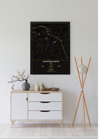 Annapurna Circuit Trek Map Print (dark) — framed poster, third scene