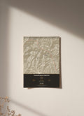 Annapurna Circuit Trek Map Print (light) — poster, unframed on wall