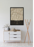 Annapurna Circuit Trek Map Print (light) — framed poster, third scene