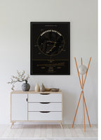 Annapurna Base Camp Trek Map Print (dark) — framed poster, third scene