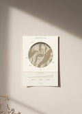 Annapurna Base Camp Trek Map Print (light) — poster, unframed on wall