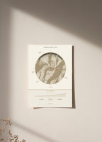 Annapurna Base Camp Trek Map Print (light) — poster, unframed on wall