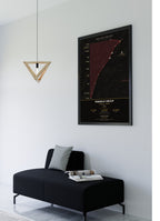 Manaslu Circuit Trek Map Print (dark) — framed poster, second scene