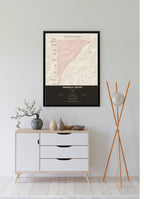 Manaslu Circuit Trek Map Print (light) — framed poster, third scene