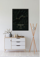 Langtang Valley Trek Map Print (dark) — framed poster, third scene