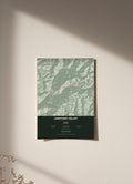Langtang Valley Trek Map Print (light) — poster, unframed on wall