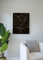 Ghorepani Poon Hill Trek Map Print (dark) — poster, second scene