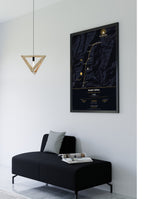 Mardi Himal Trek Map Print (dark) — framed poster, second scene