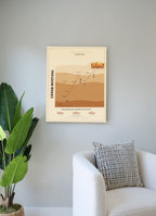 Upper Mustang Trek Map Print (light) — poster, second scene