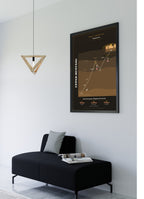 Upper Mustang Trek Map Print (dark) — framed poster, second scene